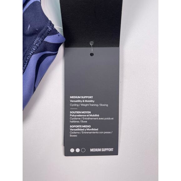 NWT Under Armour UA Crossback Mid Sports Bra 1X Navy Blue Purple Print - Picture 6 of 10